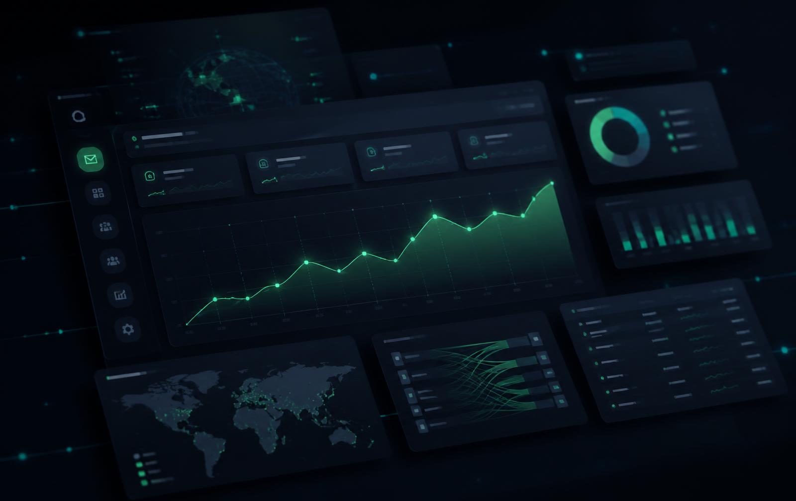 FASAS Global platform dashboard showing campaign performance, delivery rates and global customer engagement